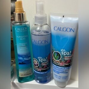 CALGON Turquoise Seas & Spa Ocean Oasis Bath & Body Bundle